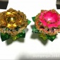 七彩缘莲花蜡烛配件 婚庆莲花蜡烛配件 粉色莲花蜡烛配件